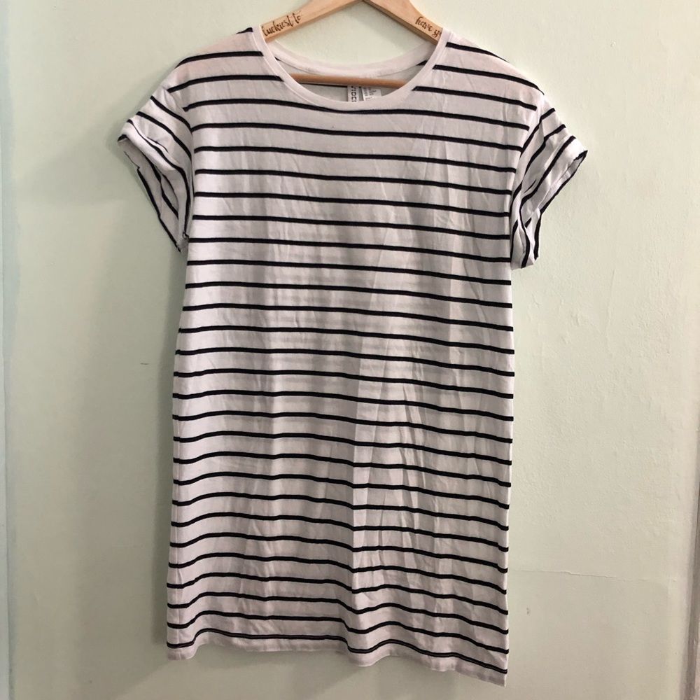 H&M striped shirt dress